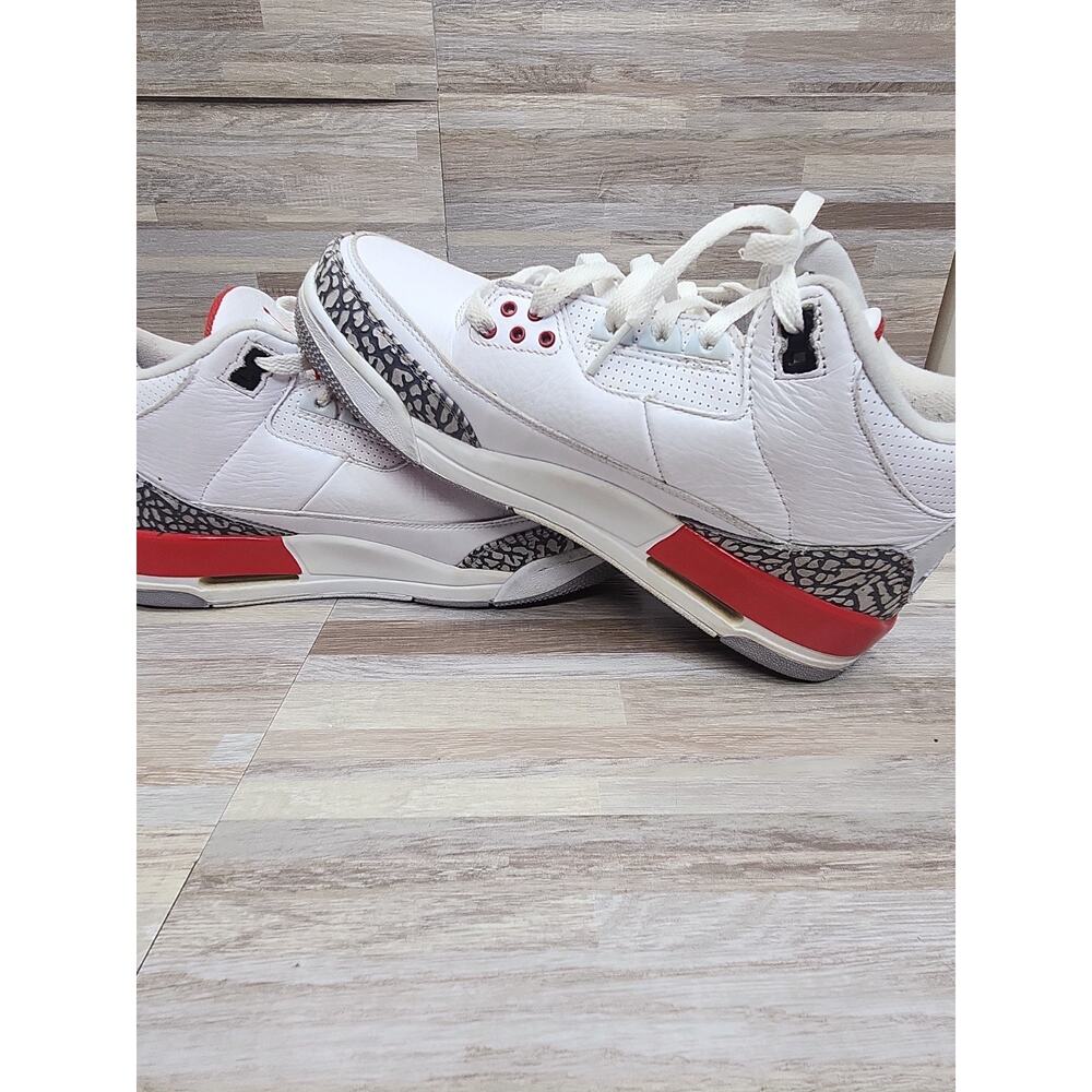 Air Jordan 3 Retro Hall of Fame Katrina White Red - Mens Size 10.5 - Picture 9 of 11